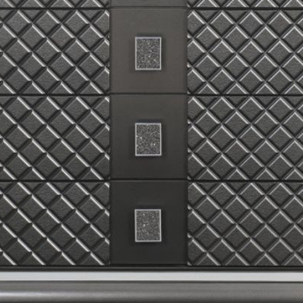 65" Gray Solid and Manufactured Wood Eight Drawer Double Dresser-2